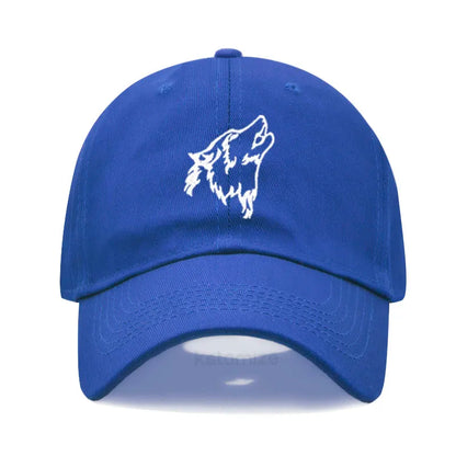 Women S Baseball Cap Men Washed Cotton Wolf Howl Embroidery Dad Hat Sport Golf Caps Man Sun Hats