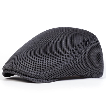 Men Mesh Breathability Newsboy Caps British Painters Hats Spring Summer Flat Cap Hip Hop Berets
