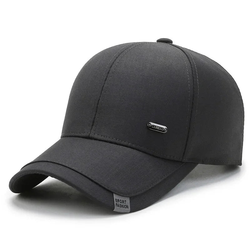 Men S Baseball Hat Hard Top Spring Autumn Big Head Circumference Cotton Cap Sun Protection Dad