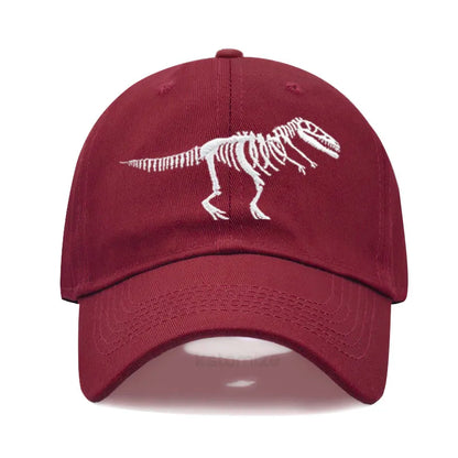 Cotton Baseball Cap Men Women Unisex Embroidery Dinosaur Tyrannosaurus Rex Dad Hat Protection