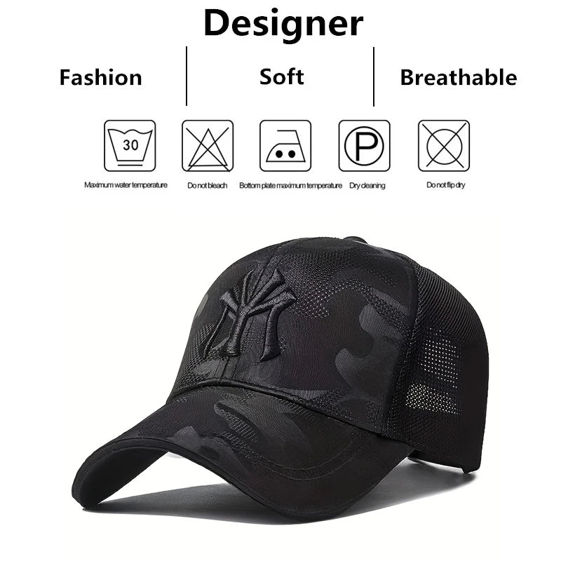 Unisex My Letter Embroidery Baseball Net Caps Outdoor Adjustable Spring Summer Casual Sunscreen Hat