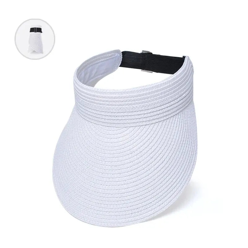 Xinbaoguan 100% Straw Knitted8222Summer Women's New Sunscreen Hat with Large Eaves and Hair Hoops Straw Hat Fashion Open Top Hat