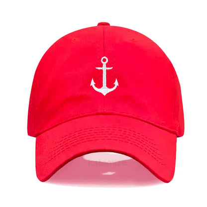 Anchor Embroidered Baseball Cap Women Men Adjustable Soft Washed Cotton Dad Hat Unisex Classic Golf