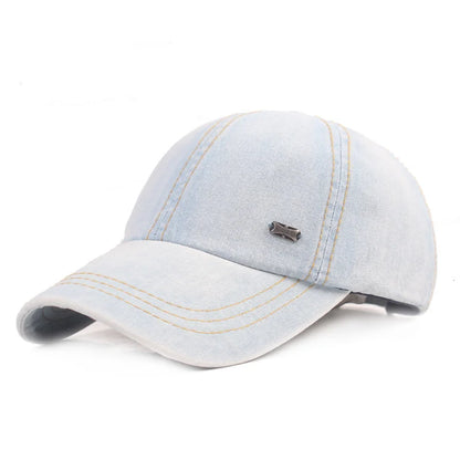 Vintage Washed Cotton Baseball Cap Men Women Denim Dad Hat Adjustable Trucker Style Low Profile Sun