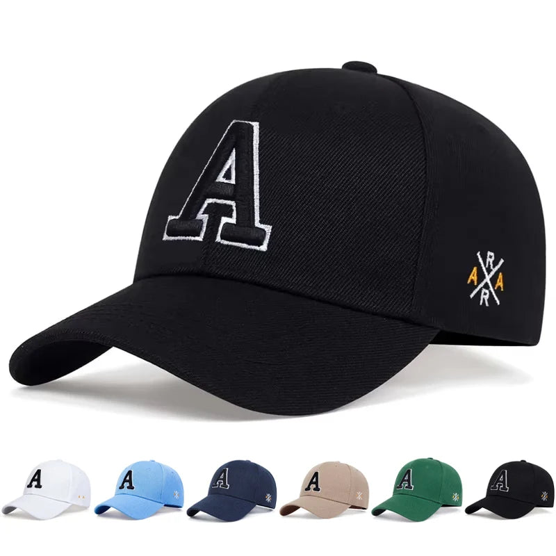 Unisex Letter Embroidery Baseball Cap Spring Autumn Snapback Hat Adjustable Casual Sunscreen