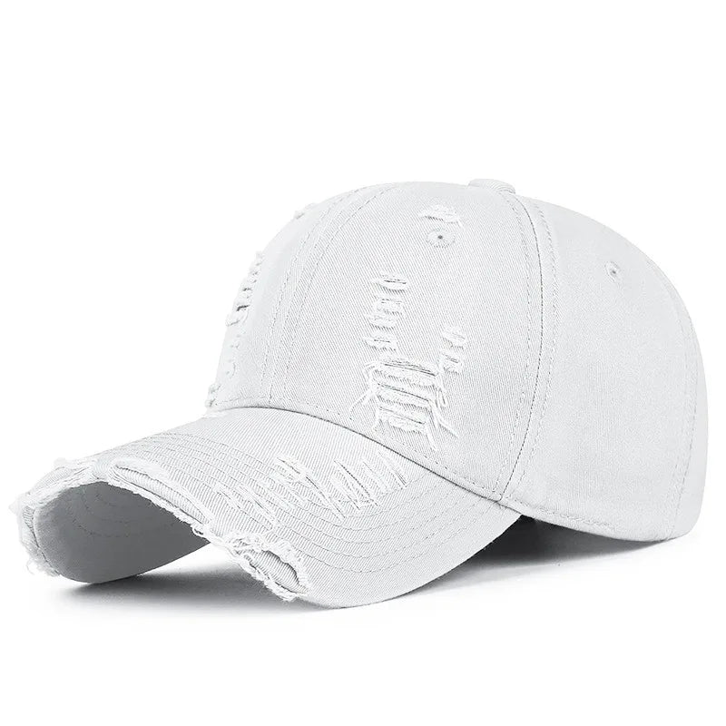 Cool Women Men Ripped Denim Cotton Baseball Cap Male Female Four Seasons Sports Snapback Sun Hat