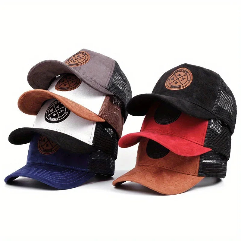 Summer Mesh Baseball Cap Women Men Snapback Hat Casual Breathable Letter Icon Unisex Hip Hop Trucker