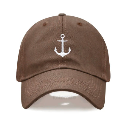 Anchor Embroidered Baseball Cap Women Men Adjustable Soft Washed Cotton Dad Hat Unisex Classic Golf