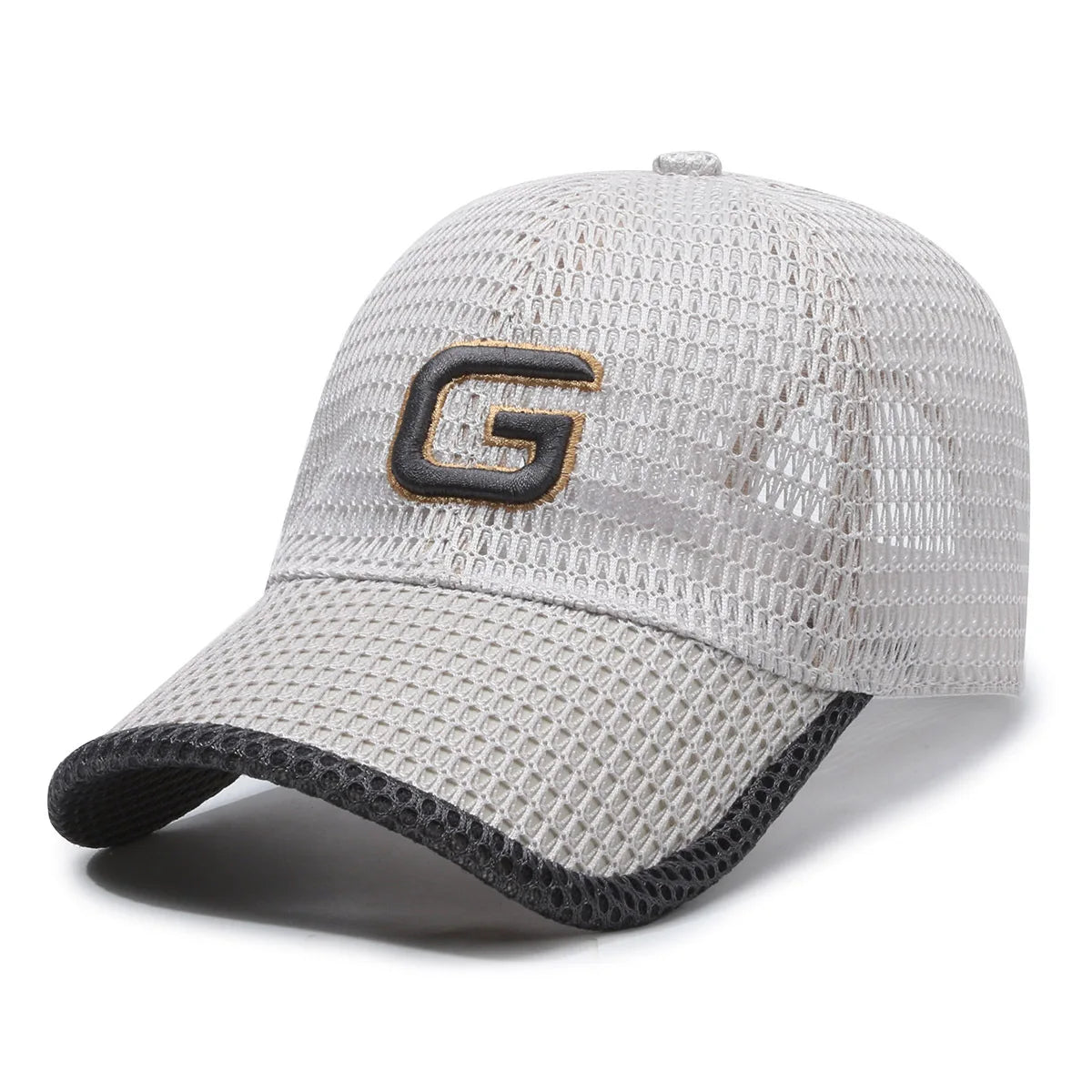 Embroidered Letters G Mesh Baseball Cap Breathable Sunshade Outdoor Casual Visor Hats Women Men