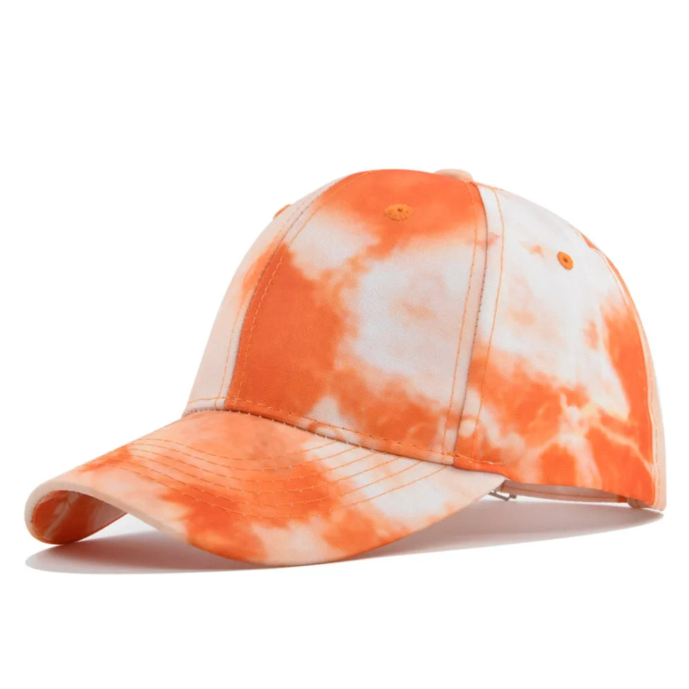 Unisex Spring Summer Dyed Baseball Cap Korean Version Trendy Hat Men Women Outdoor Sun Protection