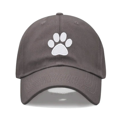 Dog Paw Embroidered Baseball Cap Women Men Adjustable Washed Cotton Dad Hat Unisex Classic Golf Caps