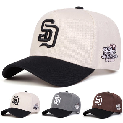 Unisex Sd Letter Embroidery Baseball Caps Spring Autumn Outdoor Adjustable Casual Hats Hip Hop Hat