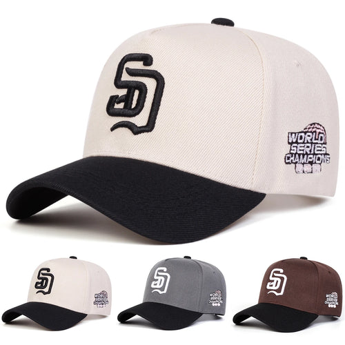 Unisex Sd Letter Embroidery Baseball Caps Spring Autumn Outdoor Adjustable Casual Hats Hip Hop Hat