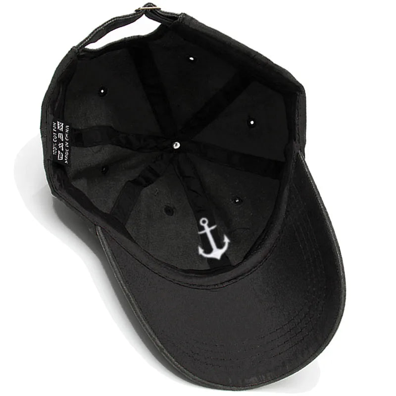 Anchor Embroidered Baseball Cap Women Men Adjustable Soft Washed Cotton Dad Hat Unisex Classic Golf