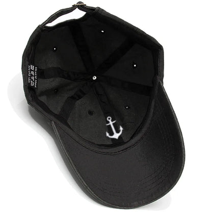 Anchor Embroidered Baseball Cap Women Men Adjustable Soft Washed Cotton Dad Hat Unisex Classic Golf