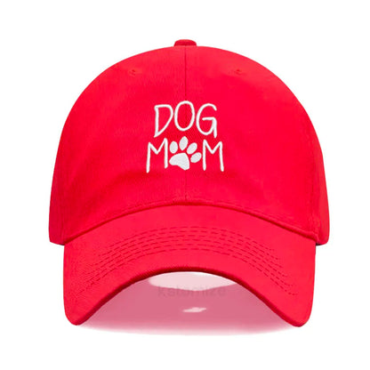 Dog Mom Embroidered Baseball Cap Women Men Adjustable Soft Cotton Dad Hat Unisex Classic Golf Caps