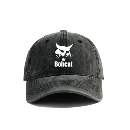 Bobcat Baseball Caps Distressed Hats Cap Men Women Retro Outdoor Summer Adjustable Heavy Equipment