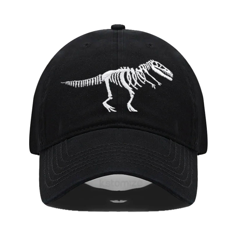 Cotton Baseball Cap Men Women Unisex Embroidery Dinosaur Tyrannosaurus Rex Dad Hat Protection