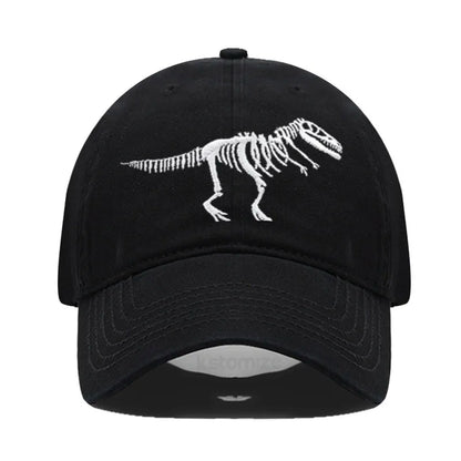 Cotton Baseball Cap Men Women Unisex Embroidery Dinosaur Tyrannosaurus Rex Dad Hat Protection