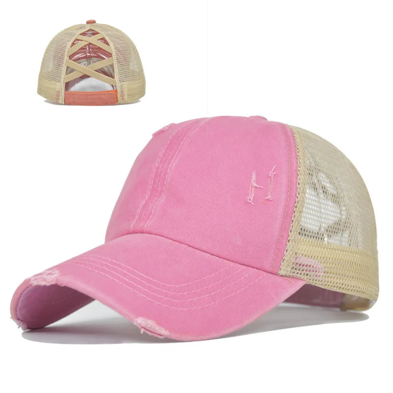 Retro Solid Baseball Caps Spring Summer Men Women Cotton Breathable Adjustable Casual Hat Hip Hop
