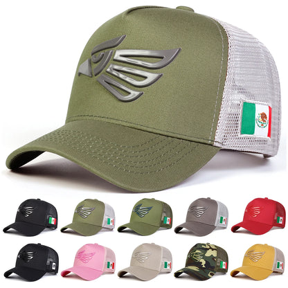 Unisex Mexican Eagle Label Baseball Net Caps Spring Summer Outdoor Adjustable Casual Hats Hip Hop