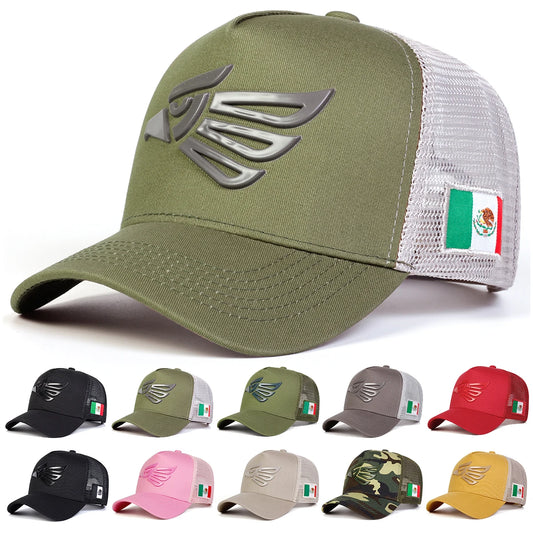 Unisex Mexican Eagle Label Baseball Net Caps Spring Summer Outdoor Adjustable Casual Hats Hip Hop