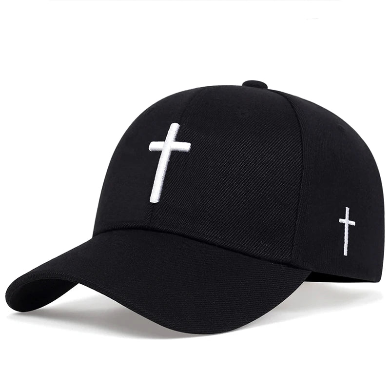 Unisex Cross Embroidery Baseball Cap Adjustable Golf Hat Cotton Snapback Caps Casquette Hats Casual