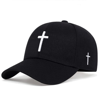 Unisex Cross Embroidery Baseball Cap Adjustable Golf Hat Cotton Snapback Caps Casquette Hats Casual