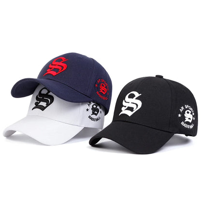 Unisex Gothic S Letter Embroidery Side Ar Sport Baseball Caps Spring Autumn Outdoor Adjustable