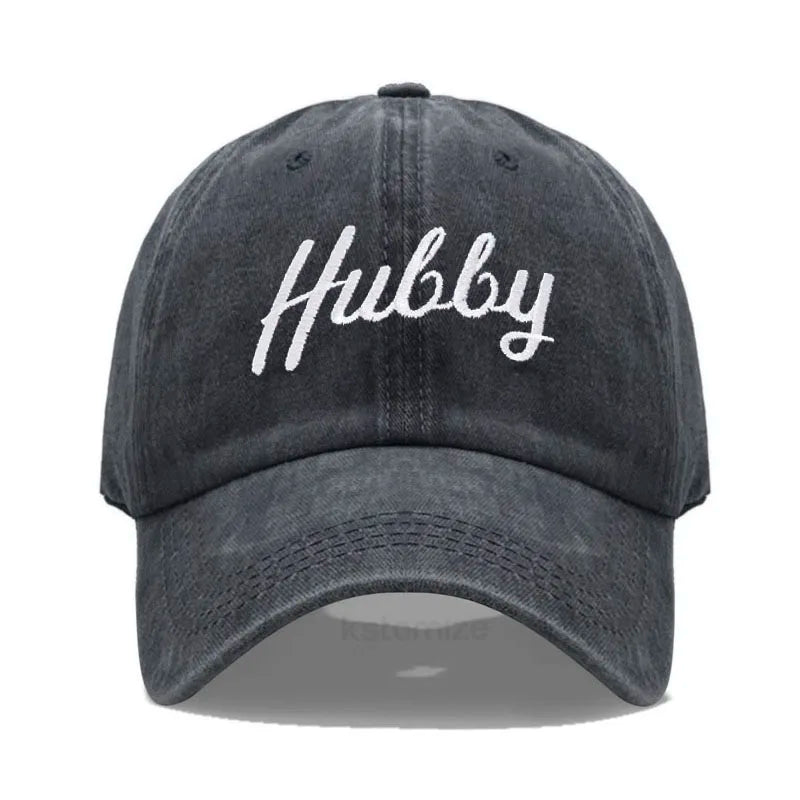 Embroidered Wifey Hubby Hat Soft Cotton Adjustable Couple Baseball Cap Men Women Wholesale