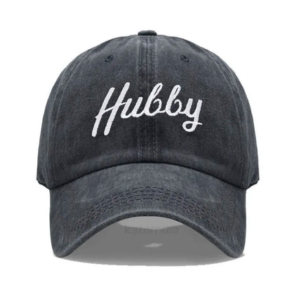 Embroidered Wifey Hubby Hat Soft Cotton Adjustable Couple Baseball Cap Men Women Wholesale