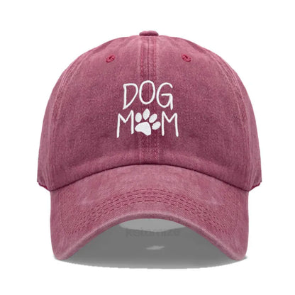 Dog Mom Embroidered Baseball Cap Women Men Adjustable Soft Cotton Dad Hat Unisex Classic Golf Caps