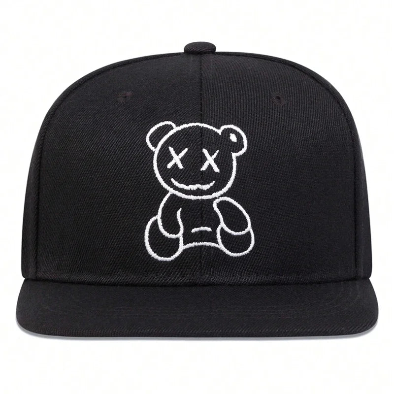 Unisex Xx Little Bear Embroidery Hip-Hop Hats Spring Autumn Adjustable Casual Snapback Baseball Caps