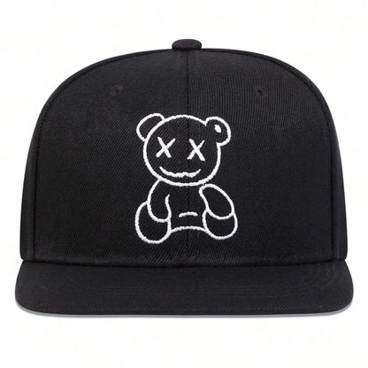 Unisex Xx Little Bear Embroidery Hip-Hop Hats Spring Autumn Adjustable Casual Snapback Baseball Caps