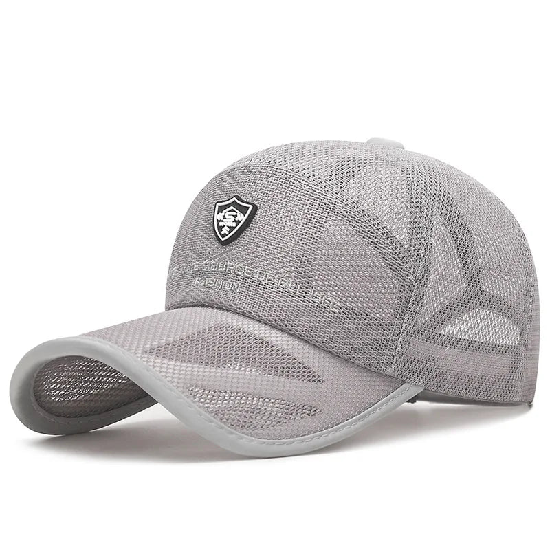 Summer Women Men Fishing Mesh Sun Hat Caps Female Male Black White Outdoor Sport Baseball Hats Cap