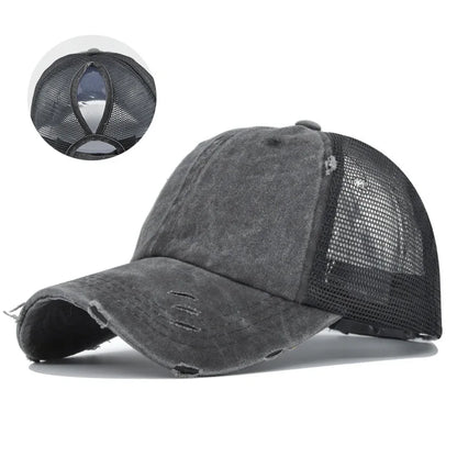 Summer Travel Peaked Cap Men S Solid Mesh Breathable Hip-Hop Hat Sun Visor Adjustable Trucker