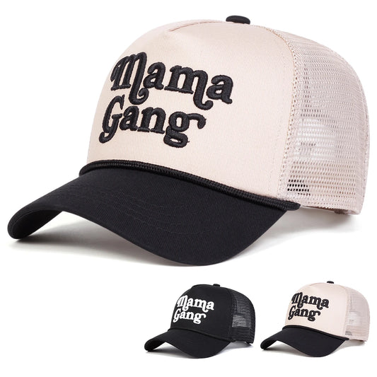 Unisex Mamagang Letter Embroidery Baseball Net Caps Spring Summer Outdoor Adjustable Casual Hats Hip