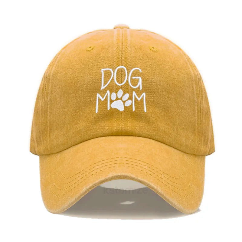 Dog Mom Embroidered Baseball Cap Women Men Adjustable Soft Cotton Dad Hat Unisex Classic Golf Caps