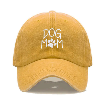 Dog Mom Embroidered Baseball Cap Women Men Adjustable Soft Cotton Dad Hat Unisex Classic Golf Caps