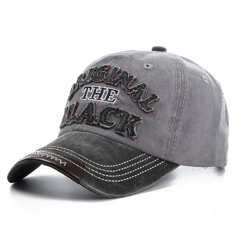 Wash Cotton Original Black Baseball Cap Snapback Hat Men Women Gorras Casual Casquette Embroidery