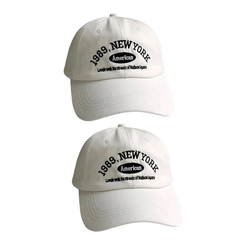 Korean Retro Baseball Hat Women's Autumn Winter Versatile Ins Street Letter Embroidered Caps Summer Couple Men Official Website
