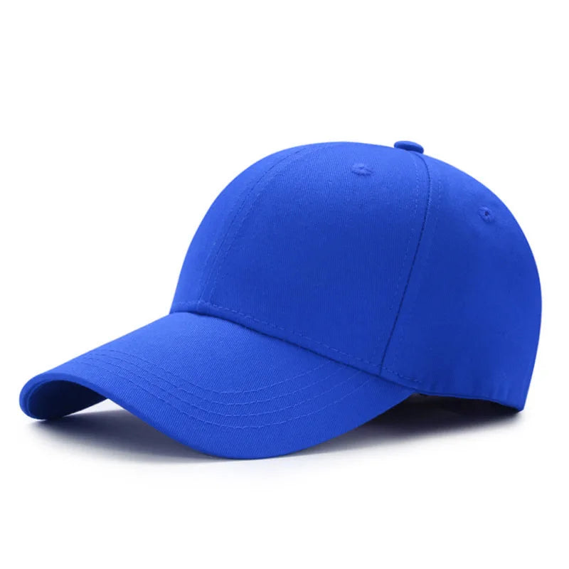 Classic Unisex Plain Baseball Cap Adjustable Metal Buckle Closure