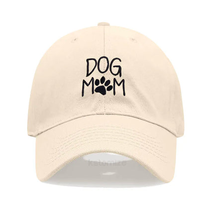 Dog Mom Embroidered Baseball Cap Women Men Adjustable Soft Cotton Dad Hat Unisex Classic Golf Caps