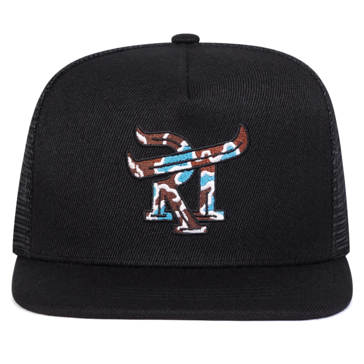 Unisex Rt Letter Embroidery Hip-Hop Net Hats Spring Summer Outdoor Adjustable Casual Baseball Caps