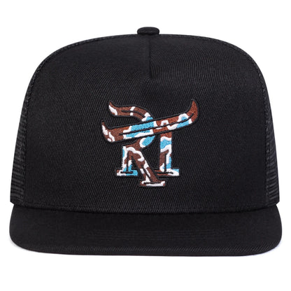 Unisex Rt Letter Embroidery Hip-Hop Net Hats Spring Summer Outdoor Adjustable Casual Baseball Caps