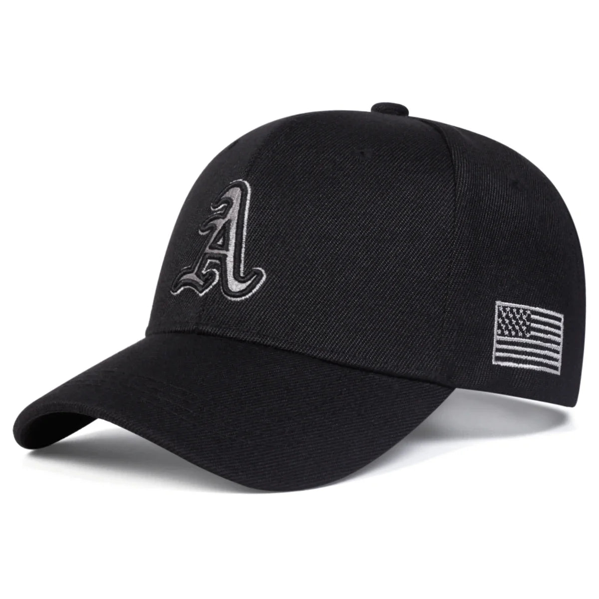 Unisex Letter Embroidery Side American Flag Baseball Cap Spring Autumn Outdoor Adjustable Casual Hat