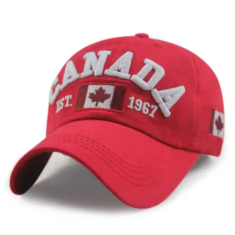 Cotton Canada Baseball Cap Flag Hat Snapback Adjuatable Mens Caps Gorras