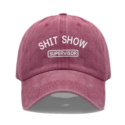 Men S Baseball Cap Women Sport Golf Caps Man Washed Cotton Shit Show Supervisor Embroidery Dad Hat