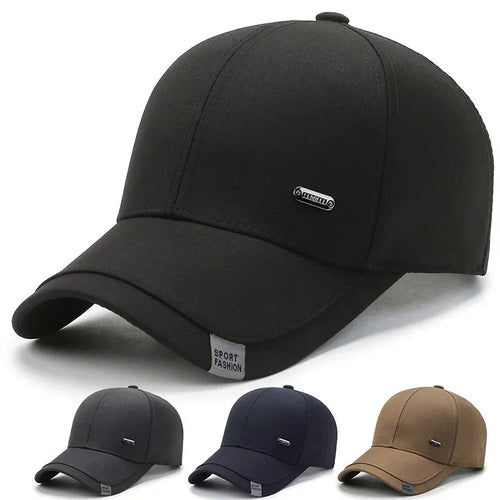 Men S Baseball Hat Hard Top Spring Autumn Big Head Circumference Cotton Cap Sun Protection Dad