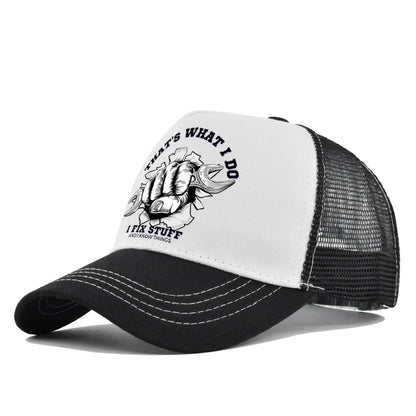 Spring Summer Printed Mesh Breathable Baseball Cap Personality Logo Men Women Couples Visor Hat
